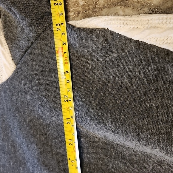 Shein Sweater Size 2XL Curve Sweatshirt Sweater Gray White Cable Knit Sleeve - Picture 7 of 9